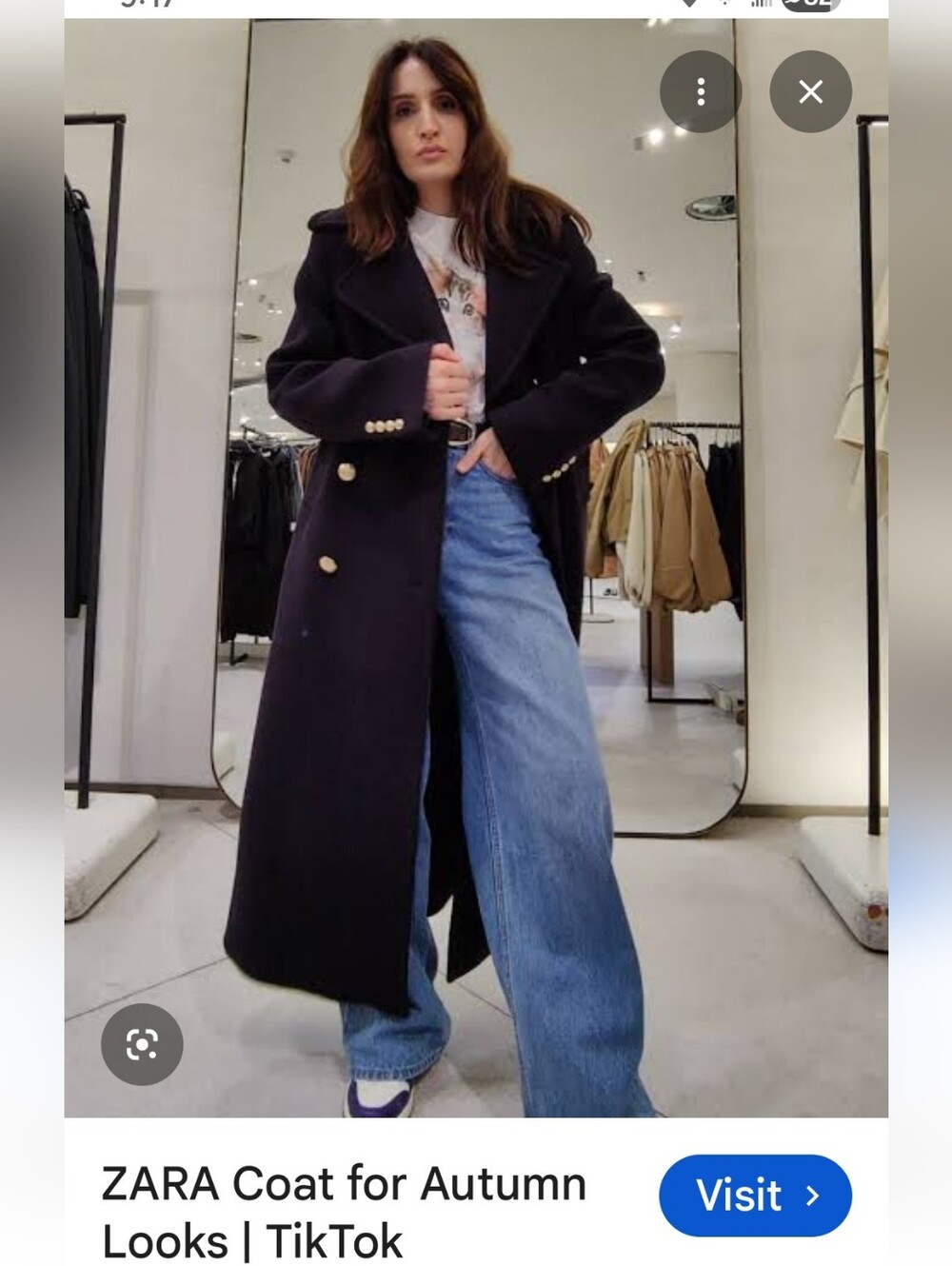John Galliano ZARA Collaboration Navy Wool Sweater Coat Double Breast Long